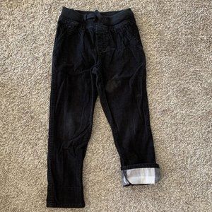Jumping Beans Corduroy Pants w/ Plaid Cuff - Black